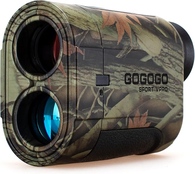 Gogogo Sport Vpro 6X Hunting Laser Rangefinder Bow Range Finder Camo Distance Measuring Outdoor Wild 650/1200Y with Slope High-Precision Continuous Scan