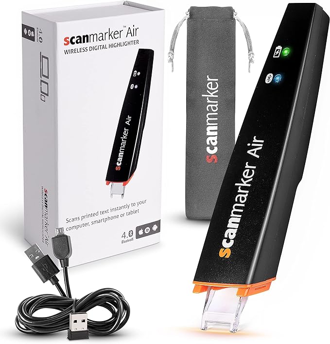 Scanmarker Air Pen Scanner, Reading Pen & Translator - for Mac, Windows, iOS & Android - Bluetooth